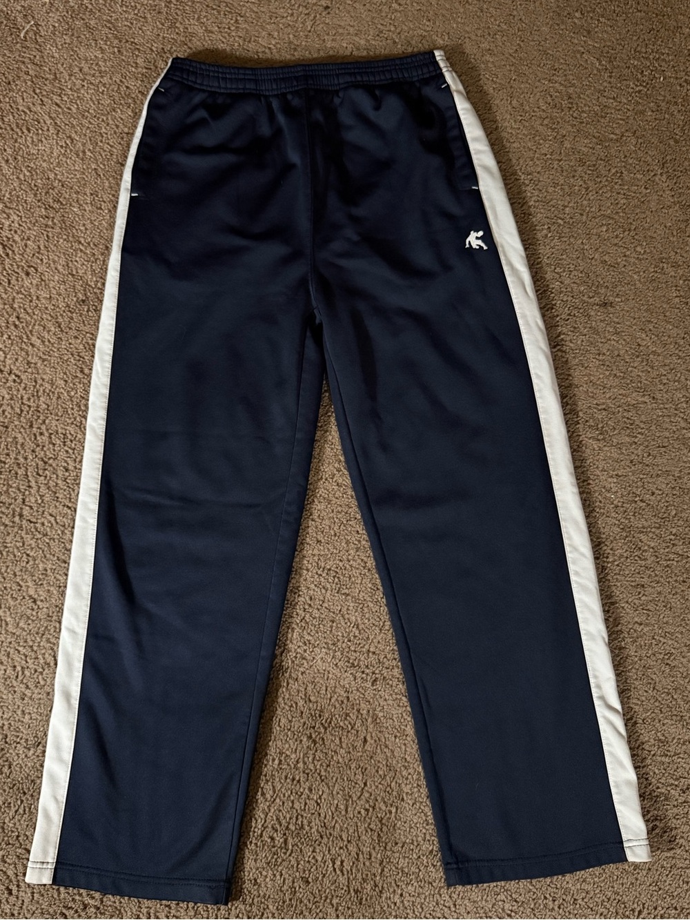 And1 Navy Sweatpants with White Side Stripes
